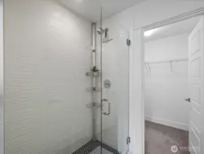 Walk in- closet conveniently located near the shower!