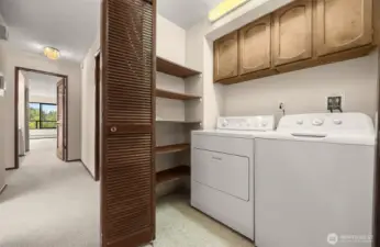 Spacious Utility Closet with extra storage space.