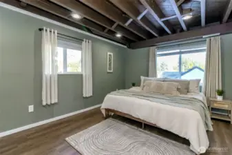 Third bedroom downstairs that can be accessed from separate door in the basement.