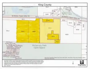 Parcel Map from King County Website - Nichols property highlighted