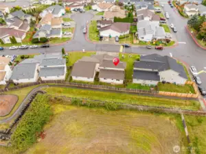 Open space for extra privacy behind the home.