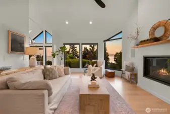 Anchoring the living area is an Xtrordinair gas fireplace—a striking yet cozy centerpiece that invites you to curl up and enjoy the ambiance, whether on crisp winter evenings or breezy coastal mornings.