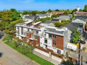Modern townhome style with clean lines and big windows that shine.