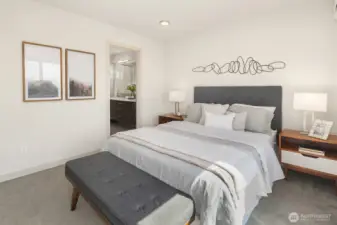 A serene escape with direct flow into your spa-like bath—because mornings should feel easy.