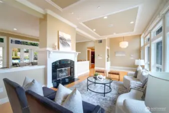 This home flows seamlessly. Communal spaces are vibrant, warm, and welcoming.