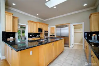 Marble countertops, ample storage, updated stainless appliances. Great walk in pantry and butler's pantry too.