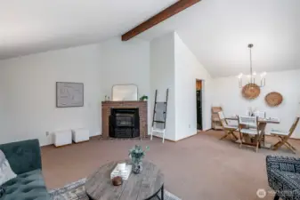 Wood burning fireplace #1 has never been used