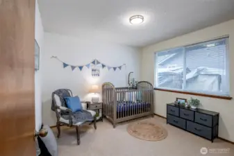 Bedroom at the left end of the hall, northern exposure