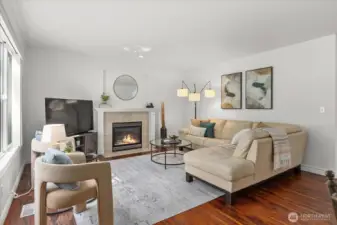 Family Room with Cozy Gas Fireplace