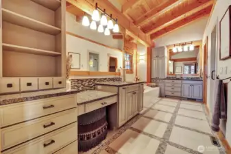Spacious primary bath.