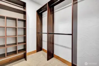 Primary walkin closet.