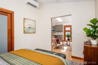 Mini splits provide heat and cooling.