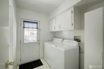 Generous utility room with room for large freezer