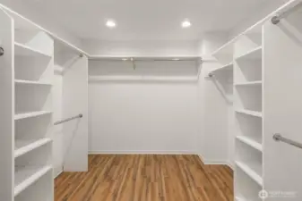 Custom walk-in closet off the Primary.