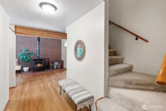 Stairs to 2nd floor, just off entryway