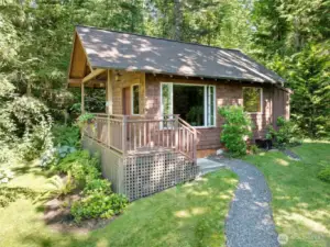 Custom studio cottage on back end of property