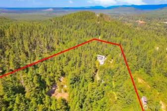 Aerial View - Property line estimate - not actual.