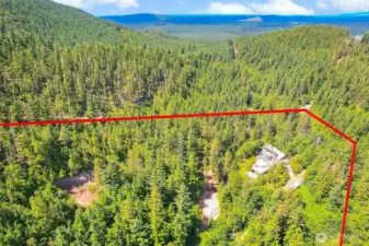 Aerial View - Property line estimate - not actual.