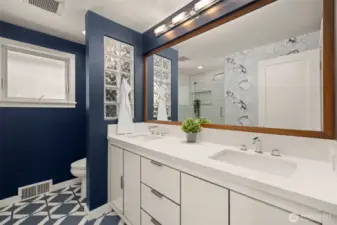 Updated upstairs bathroom in the main house