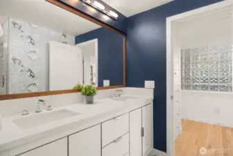 Updated upstairs bathroom in the main house
