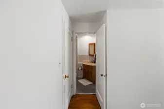 1/2 bath in bedroom