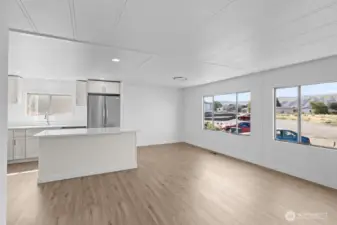 Living room, Dining room, Kitchen
