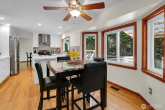 Eating Space Adjacent to Kitchen & Family Room