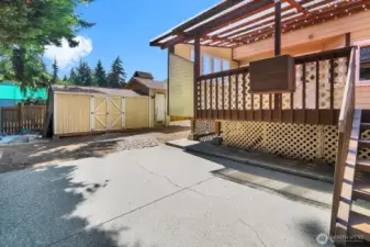Patio in Front of the Deck