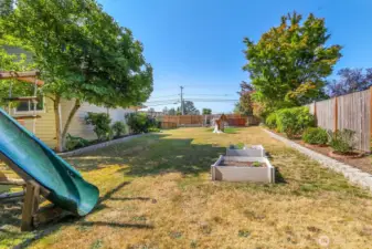 Slide with Garden Beds