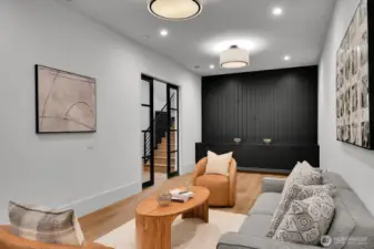 Media/Rec room in lower level