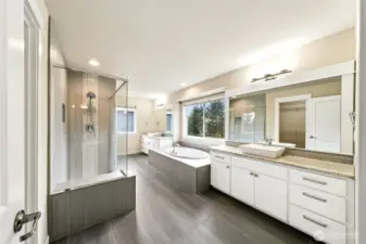 Top down shades in the bathroom