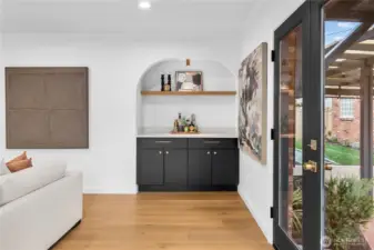 You will love having this very convenient beverage nook or perhaps a place to store games for all to enjoy!