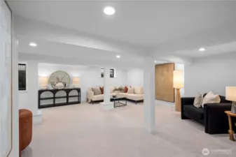 The lower level bonus room is huge and extremely versatile! Games, movie-watching and much more.