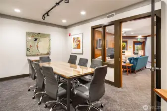 This conference room is great for work meetings, board game nights, or whatever else you can imagine.
