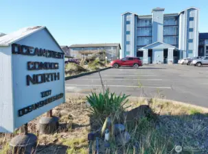 Front Sign and Parking - Ocean Crest North building.