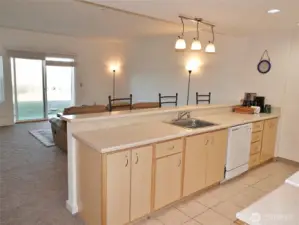 Kitchen opens to the Living Area.