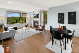 Light and bright lower level family is perfect for game or movie nights!