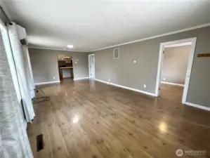 Classic layout of 2 bedrooms off of the main living space