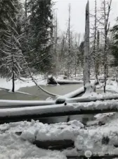 Snow covered view of the trail is so amazing