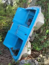 Paddle boat that floated onto farm and never claimed.