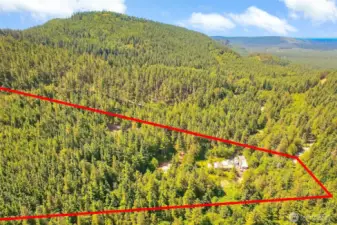 Aerial View - Property line estimate - not actual.
