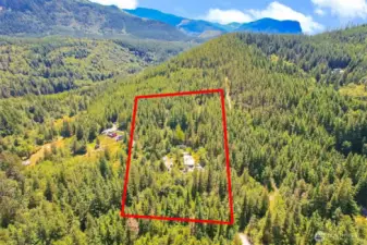 Aerial View - Property line estimate - not actual.