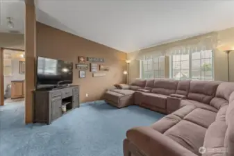 Comfortable, open-plan living room