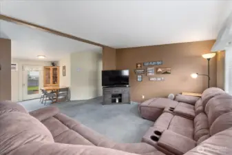 View overlooking a large open-plan living and eating area