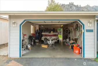 Roomy garage perfect for housing toys, boats and other gear