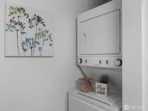 Stacked washer and dryer