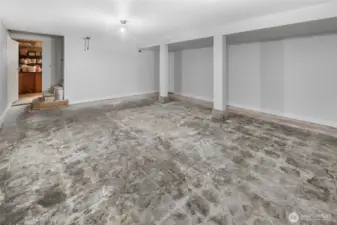 Huge entertainment sized area for basement rec-room/entertainment room.