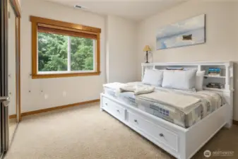One of the two guest bedrooms.