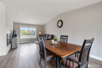 Generous dining area ideal for gatherings.