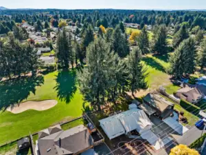 The lovely 18 hole Capital City Golf Course is open to the public and weaves between the homes in the low traffic neighborhood. Stroll across the main street serving SE Lacey and find services galore.  Mani-pedi, grocery, or sports pub?